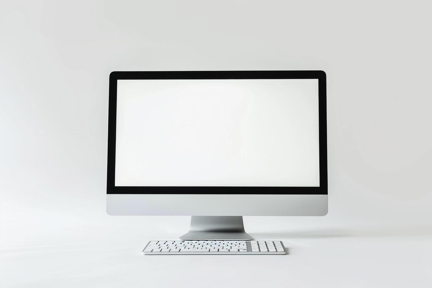 ist Desktop Computer Mockup with  Background photo