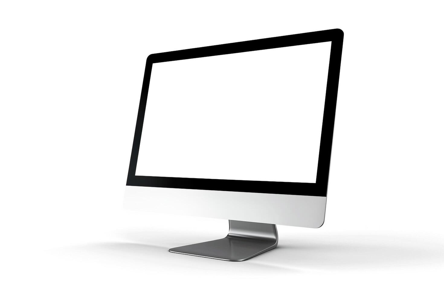 Desktop Computer Mockup with  and Stylish Background photo