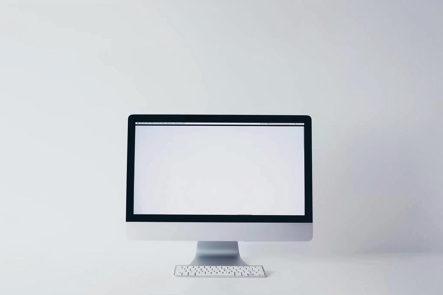 Desktop Computer Mockup with  Background photo