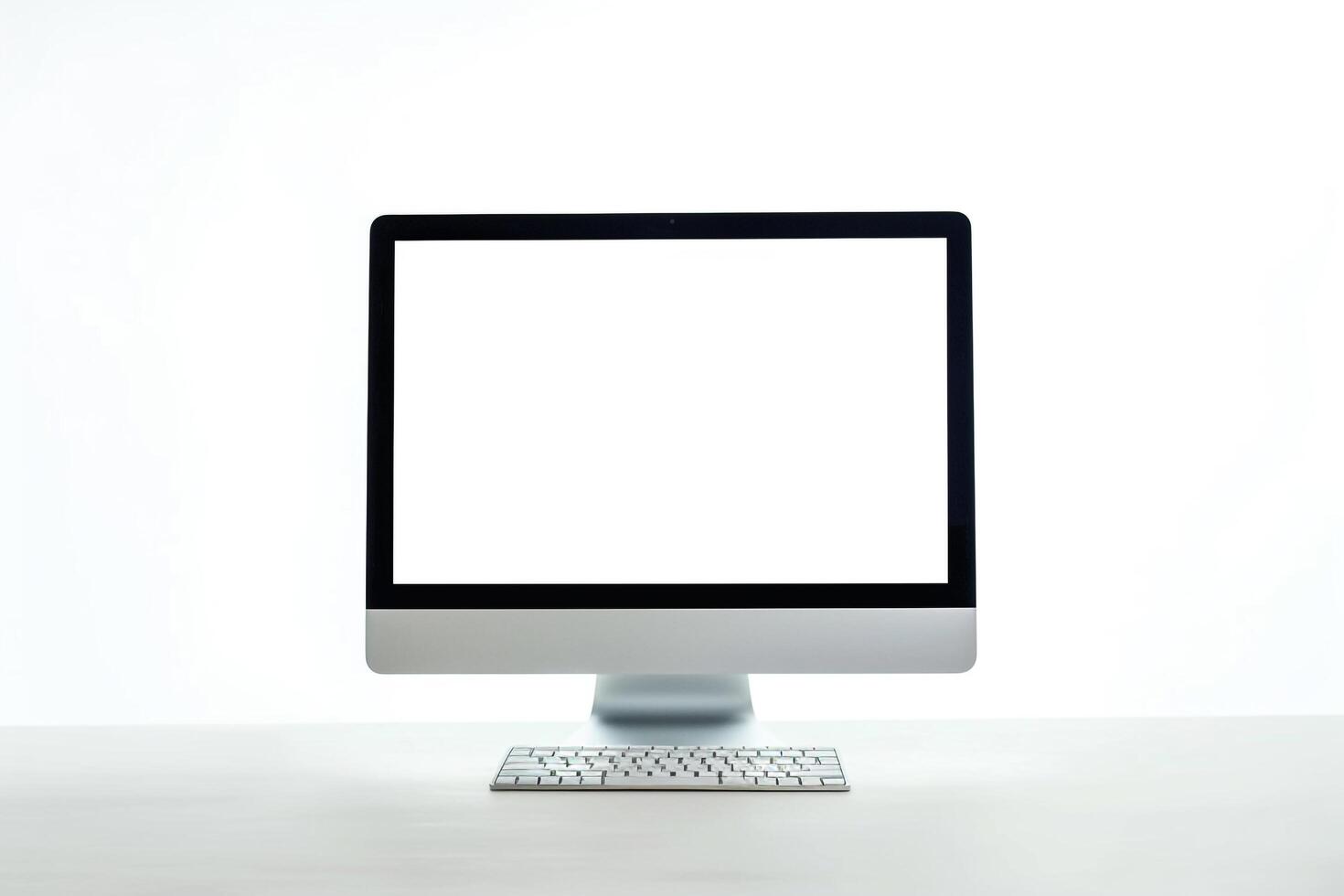 Desktop Computer Mockup with  and  Background photo