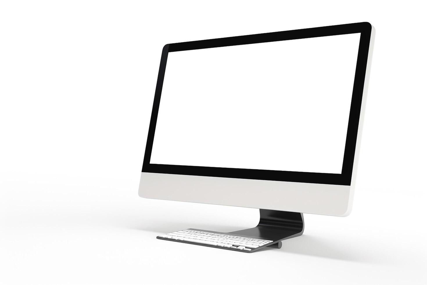 Professional Desktop Computer Mockup with  and  Background photo