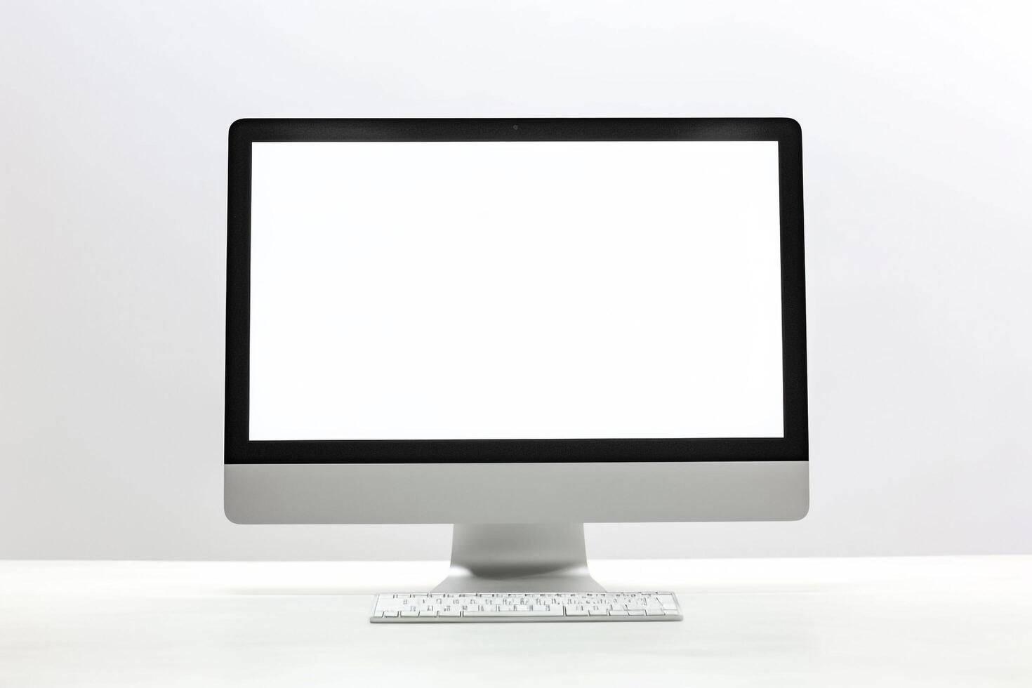 Desktop Computer Mockup with Stylish  Background photo