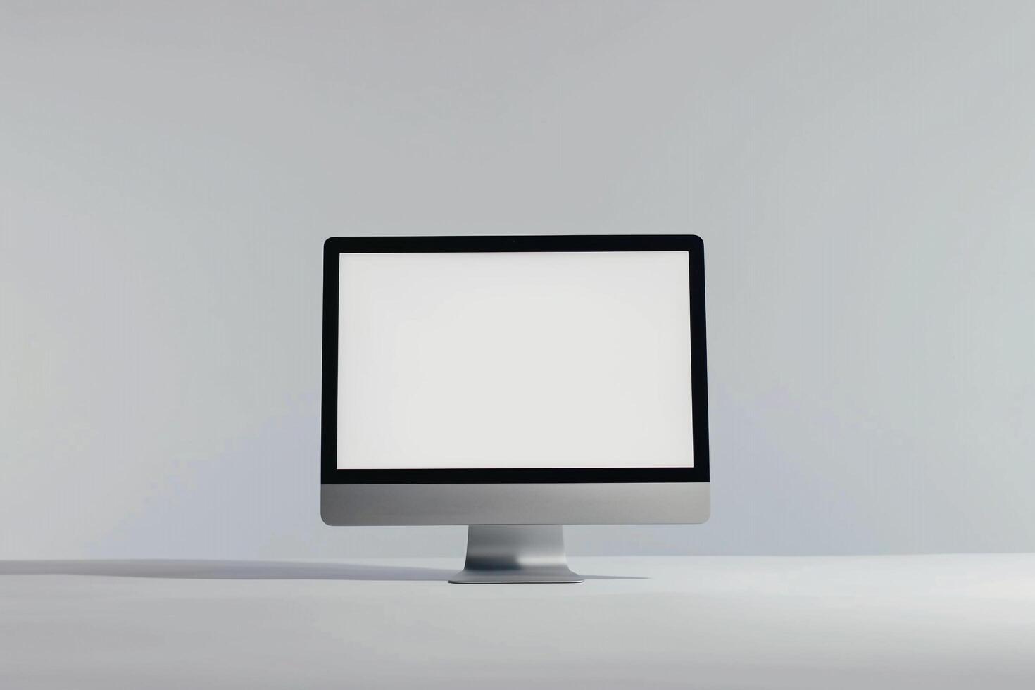 High Tech Desktop Computer Mockup with   Background photo