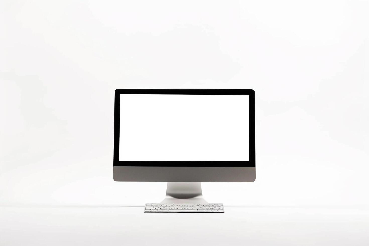 High Tech Desktop Computer Mockup with   Background photo