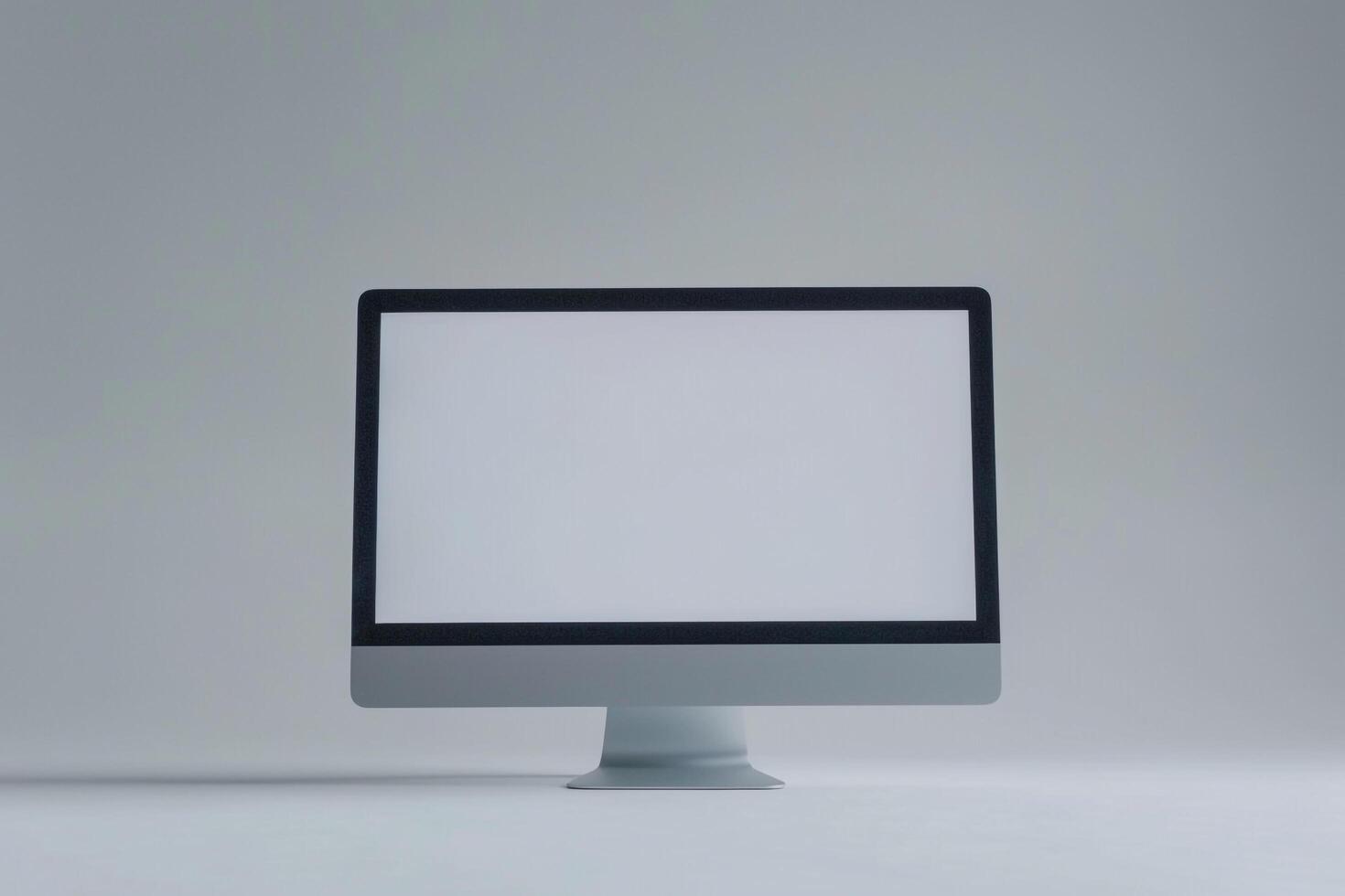 Desktop Computer Mockup with Professional  Background photo