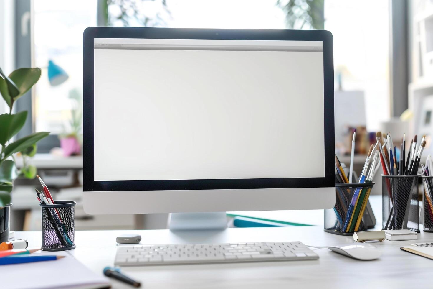 Computer Mockup Layout Background photo