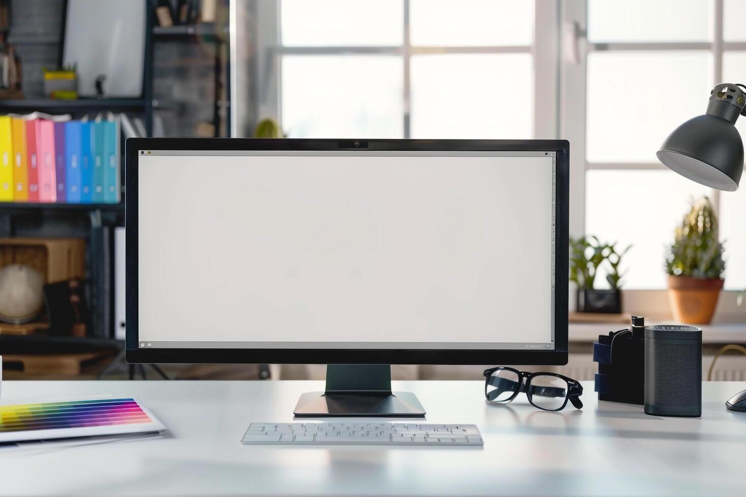 Professional Computer Mockup Background photo