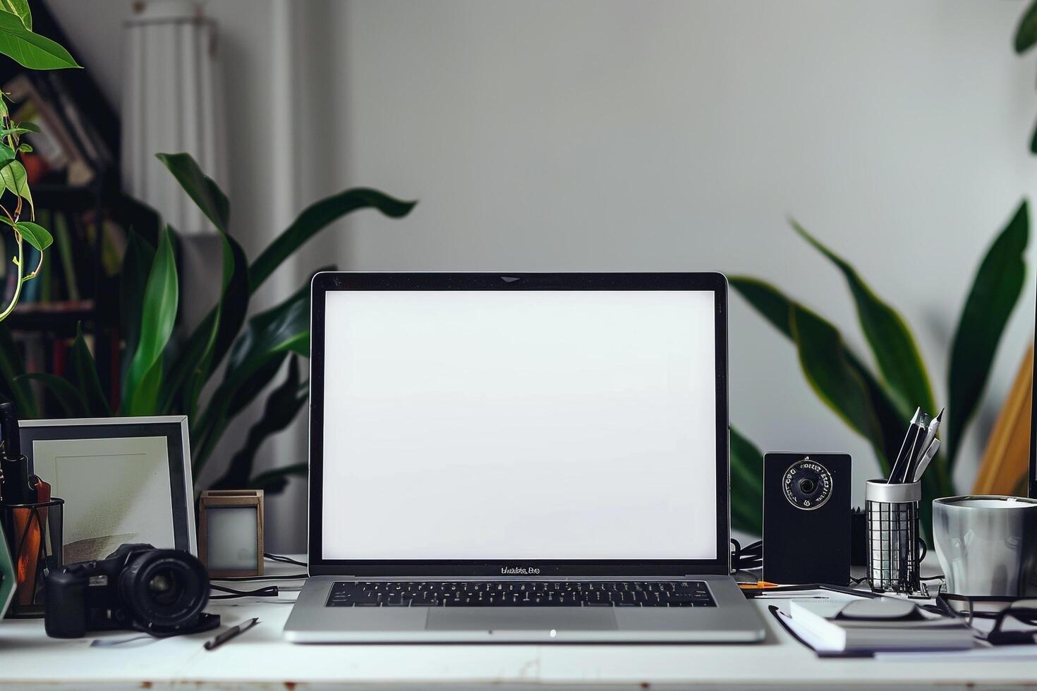 Laptop Mockup with  Background photo