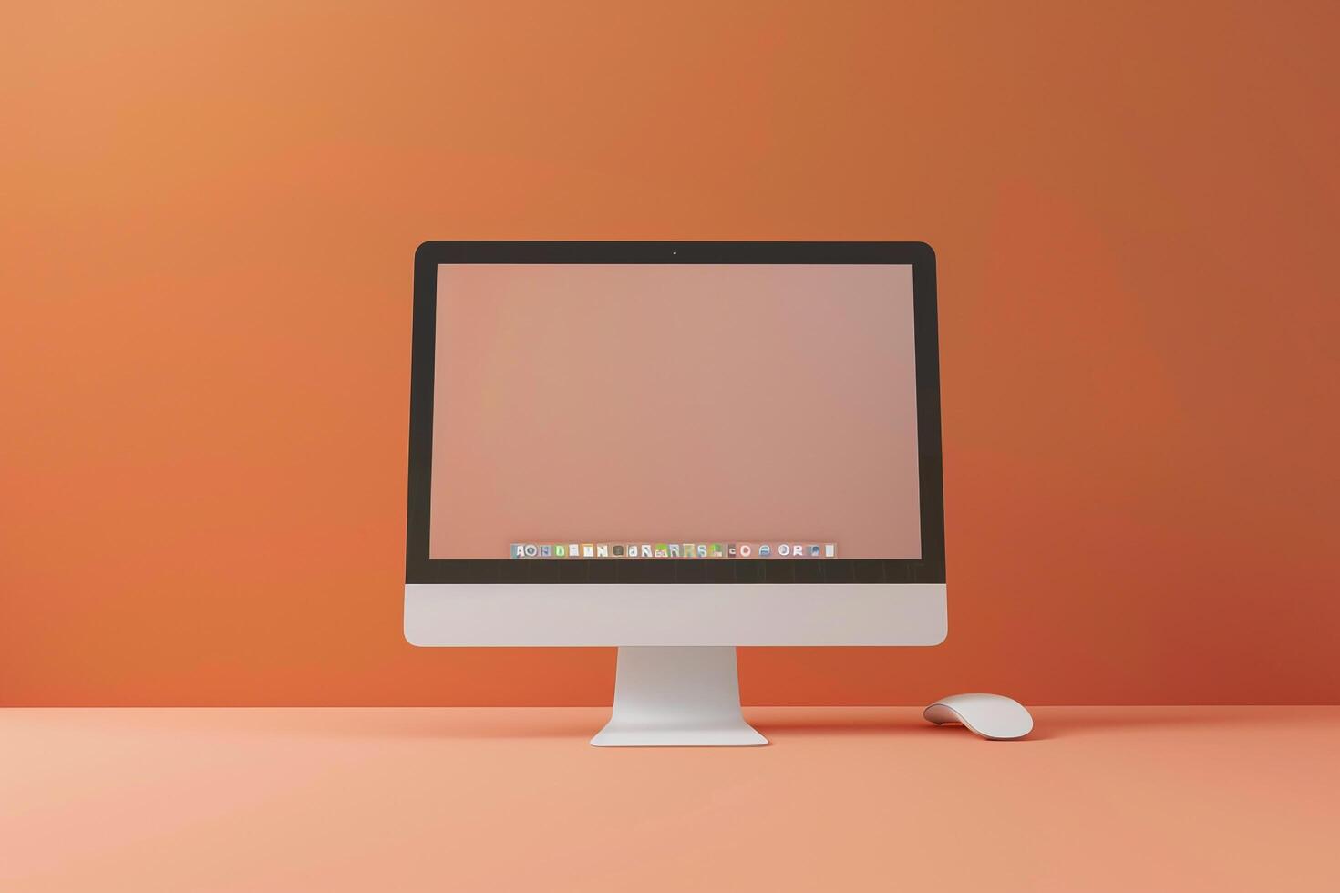 Innovative Computer Monitor Mockup Screen Tech Background photo