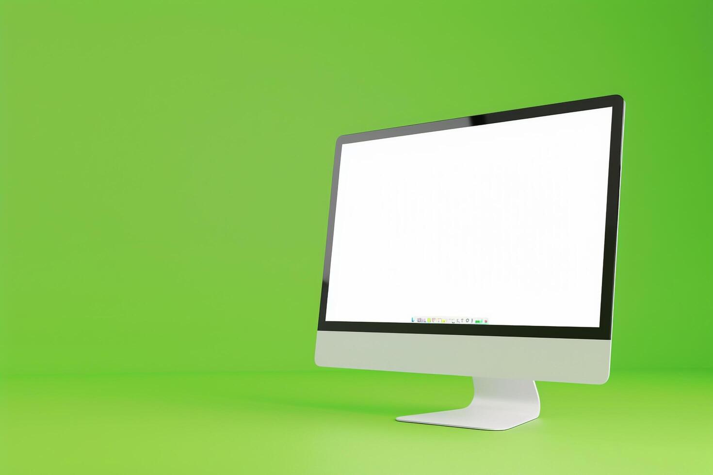 Computer Monitor Mockup Screen Background photo