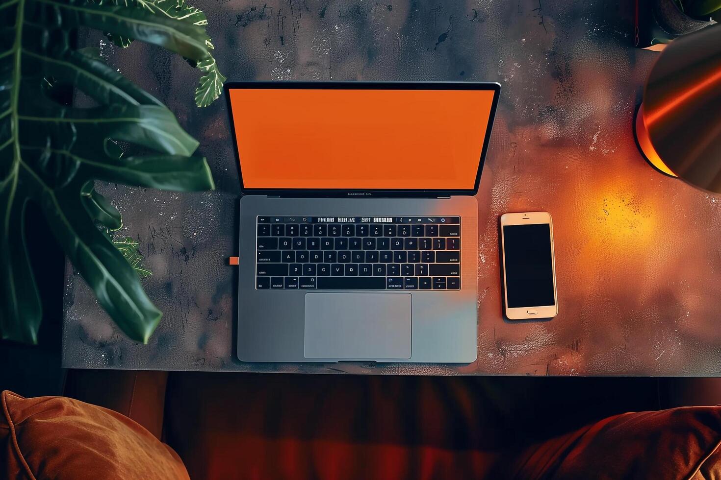 Laptop Mockup with a  Background for Technology Showcases photo