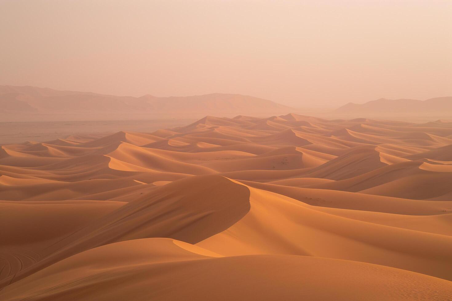 Vast Desert Dunes Extending to the Horizon with a  Sky for Travel Exploration graphy Background photo