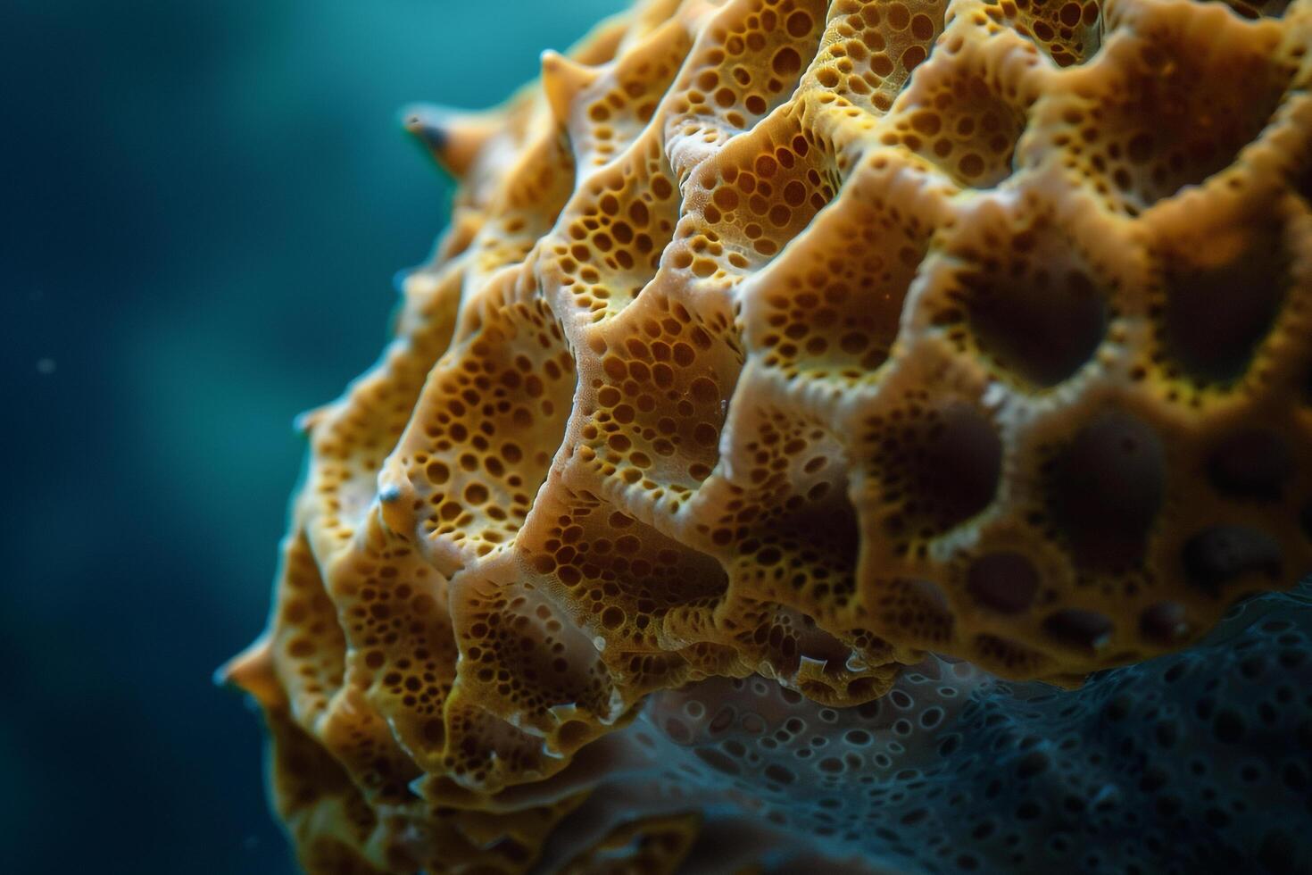 The Texture of a Sea Sponge with Porous Surface Background photo