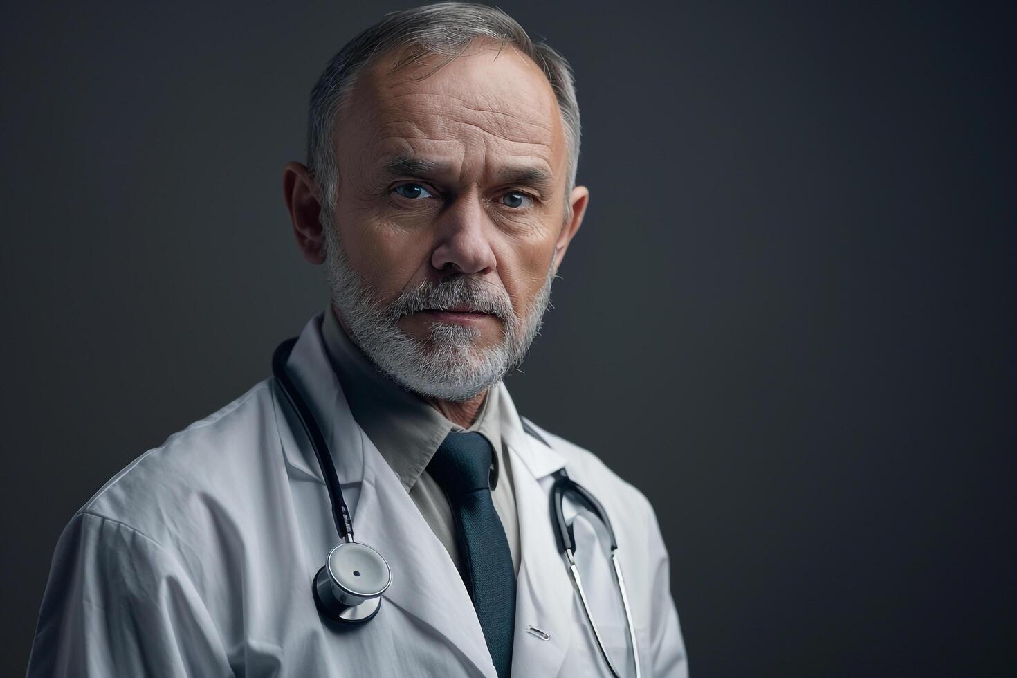 Physician with Serious Expression Background photo