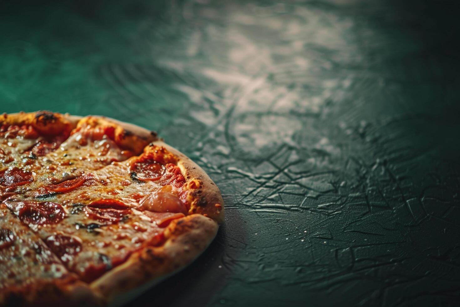 Gourmet Pizza Food Background with Fresh and Delicious Ingredients photo