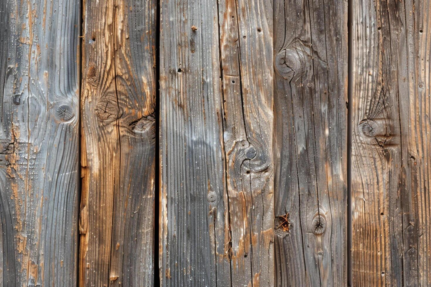 Weathered Wooden Planks with Visible Grain photo