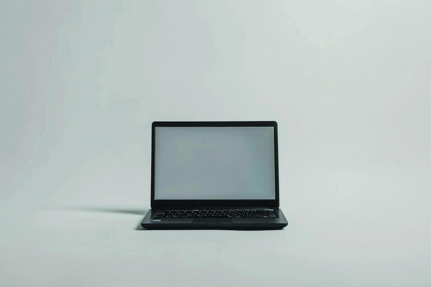 Stylish laptop mockup featuring a high tech design on a  background photo