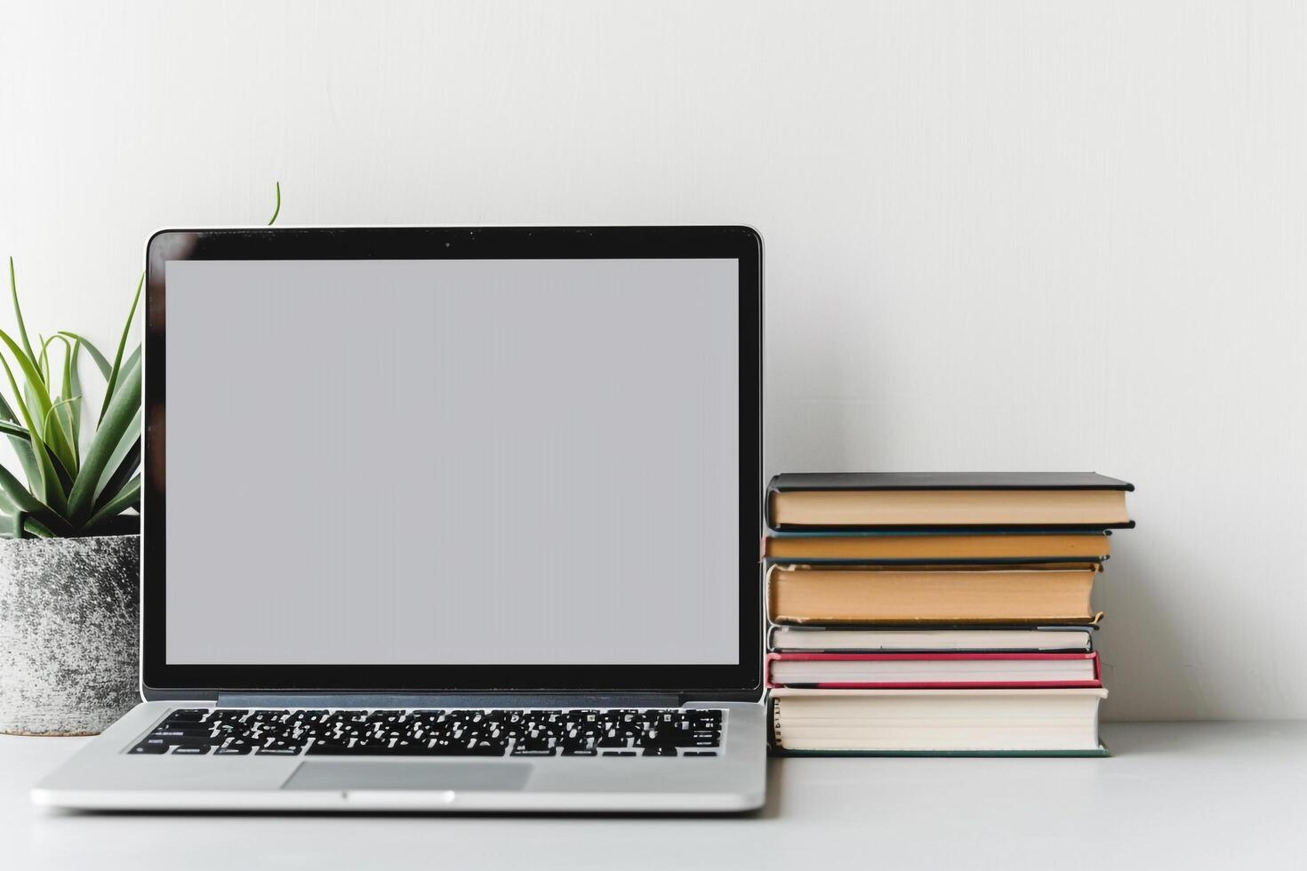 and  laptop mockup with a crisp contemporary design on a background photo