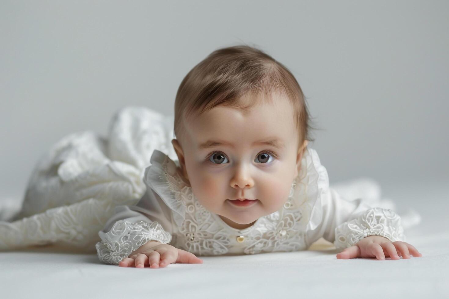 Baby dressed in formal attire with a chic and charming style photo