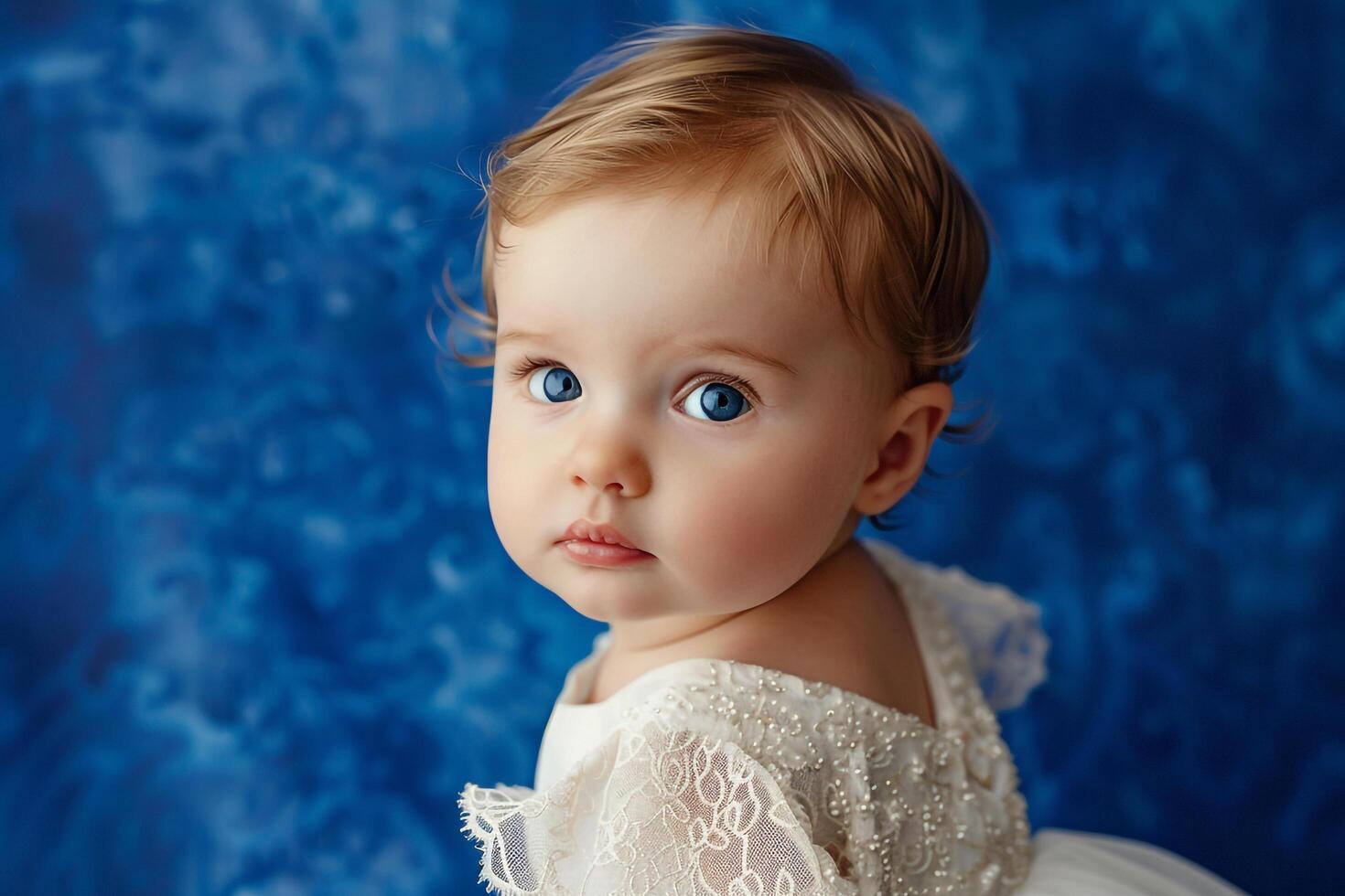 Baby in formal wear with a classic and  style photo