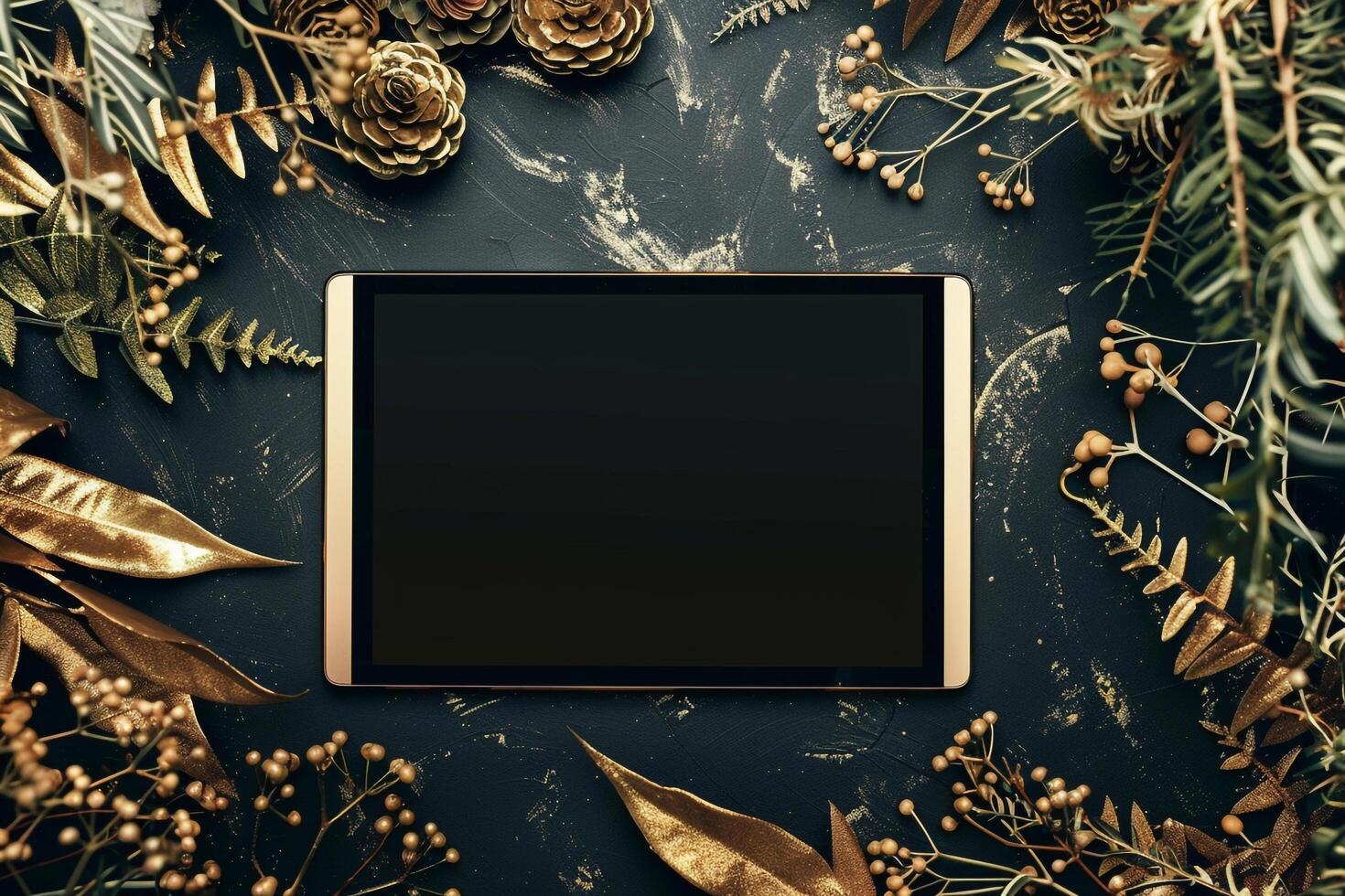 HighTech Gstudio Tablet Screen Mockup with  Background photo