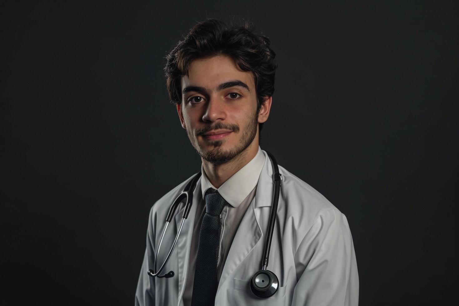 Doctor in Formal Attire with HighEnd Medical Clinic and Professional Background photo