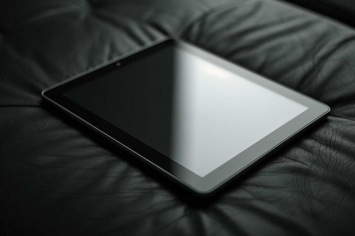 Tablet Mockup with  Digital Interface Background photo