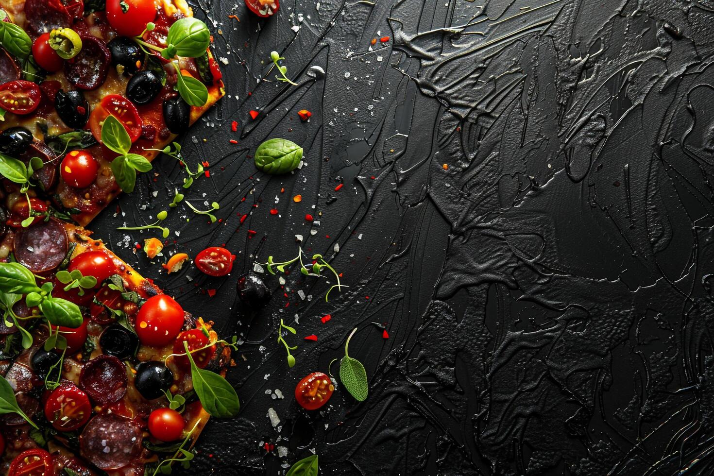 Pizza Ingredients Arranged in a Tasty Display photo