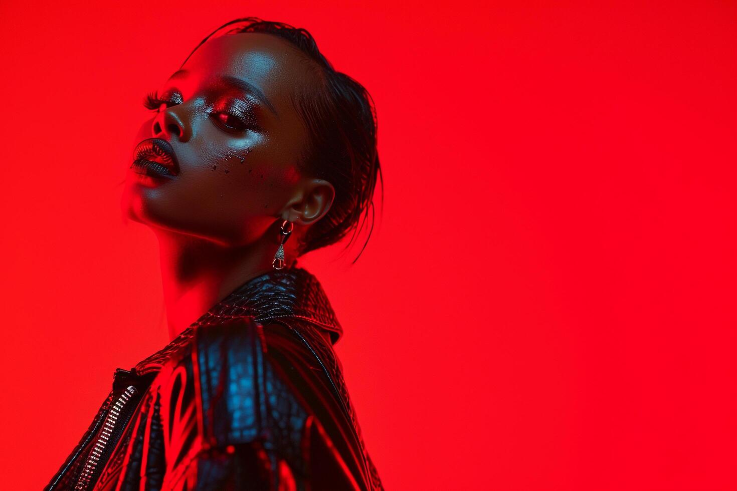 Model in B Fashion Statement with Edgy Style photo