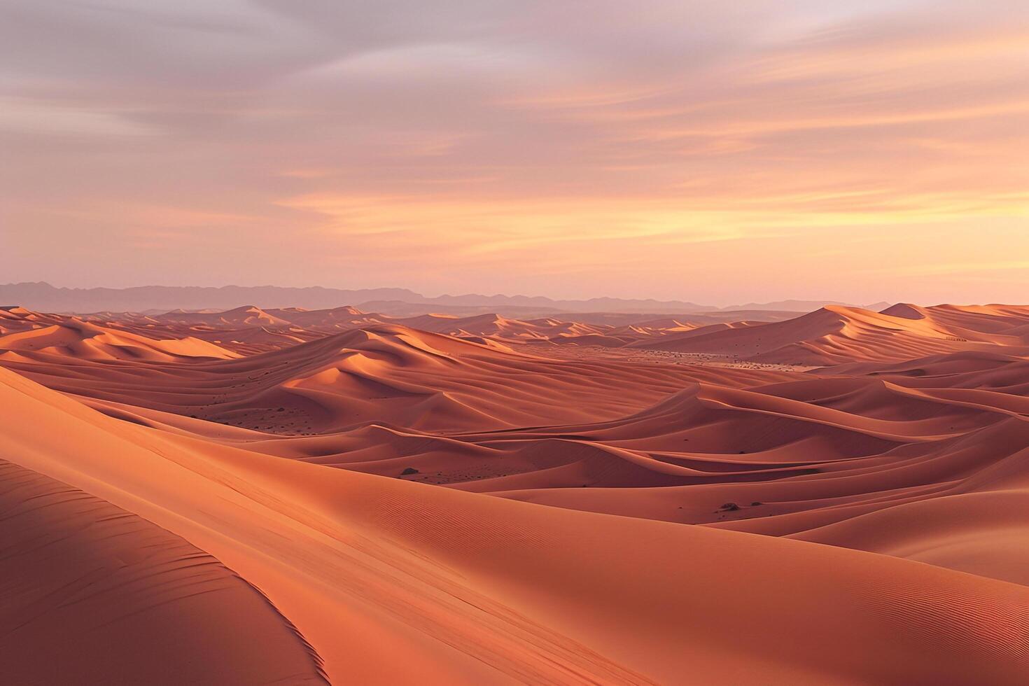 Vast Desert Landscape with Dunes Stretching into the Horizon Background photo