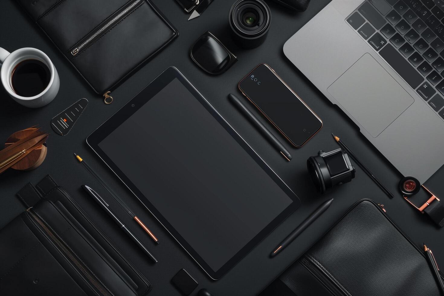Tablet Screen Mockup Featuring Contemporary User Interface Design Elements photo
