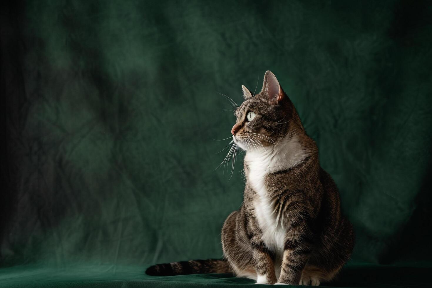 Cat Sitting CalmlyDeep Forest photo