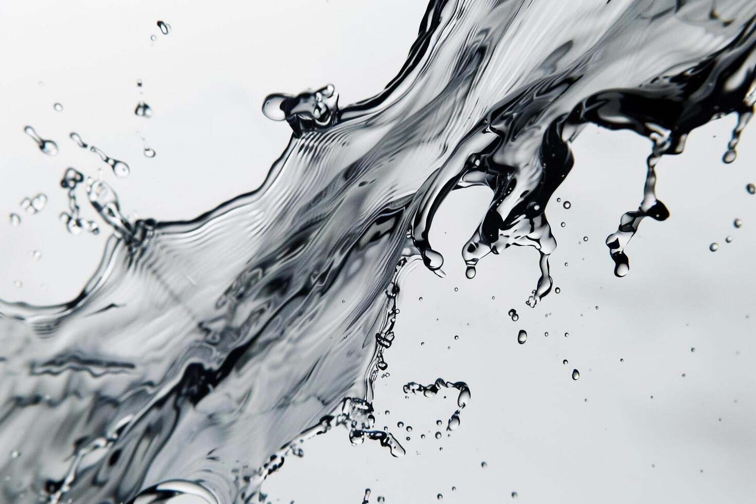 Water stream  against highlighting the dynamic and fluid movement photo