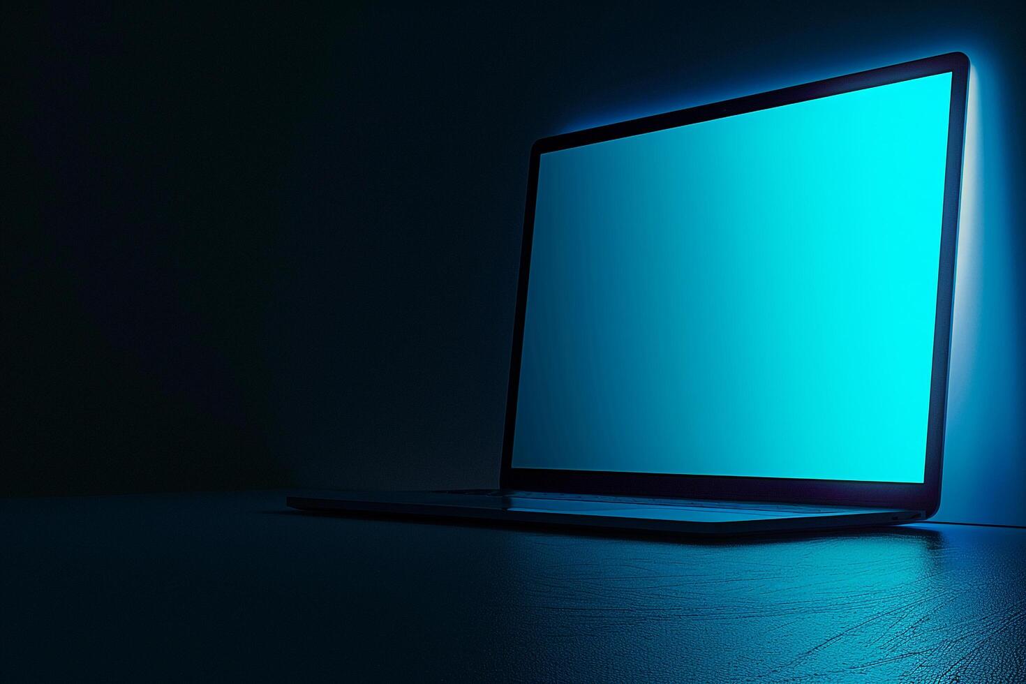 Futuristic Desktop Computer Mockup  Background photo