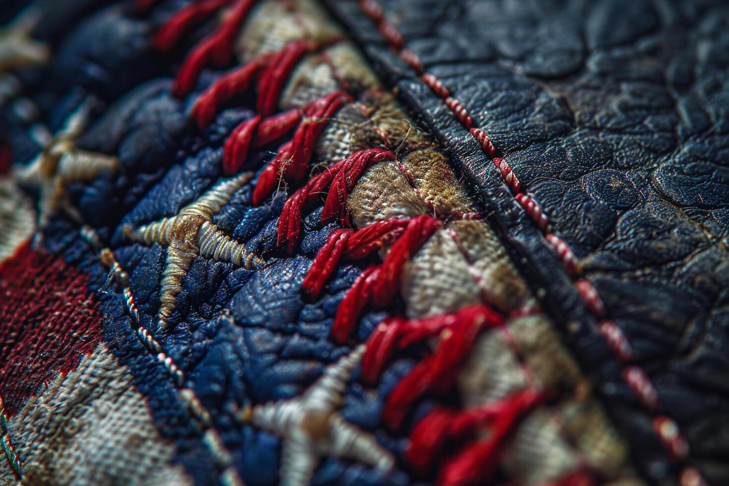 Extreme Stitching on American Flag photo