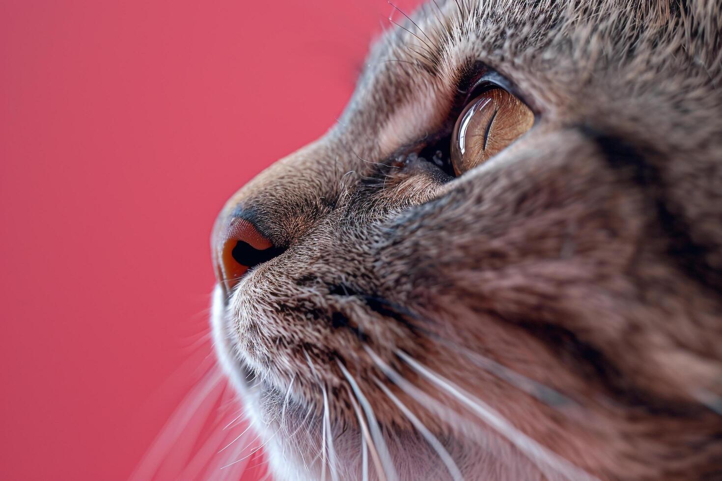 Cat with  Pink Background Graceful and Charming photo