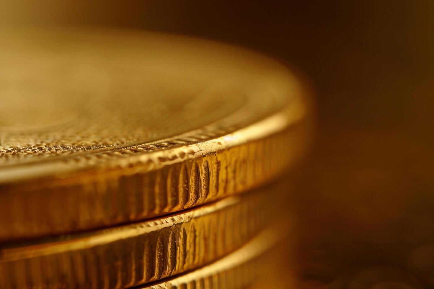 Gen Coin with Shallow Depth of Field   Textured and Shiny Coin Background photo