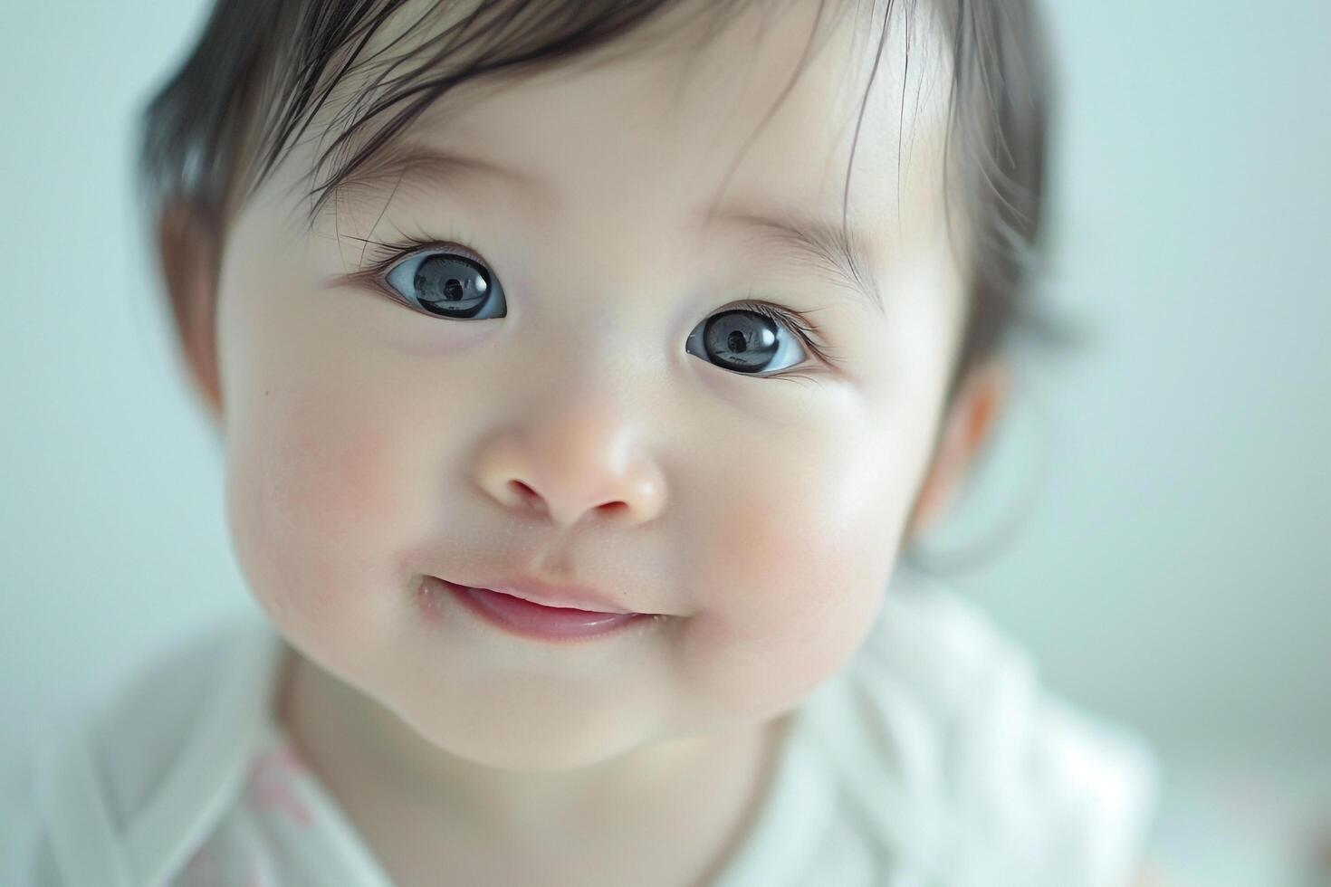 Babys face  with a  background photo