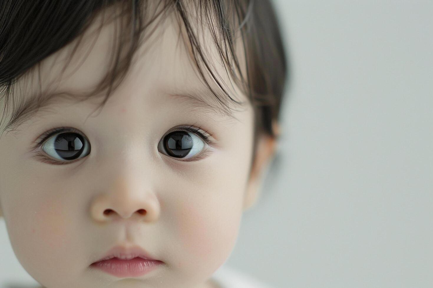 Babys face  with a  background photo
