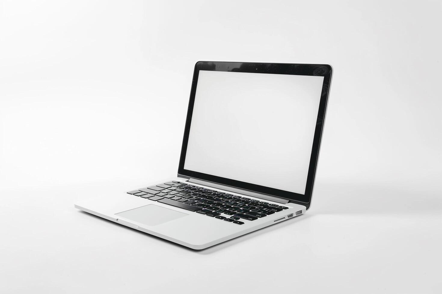 Laptop Mockup Displayed from an Angle with Contemporary Elements photo