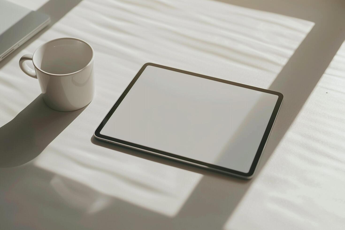 White Tablet Mockup Ideal for Digital and   Use photo