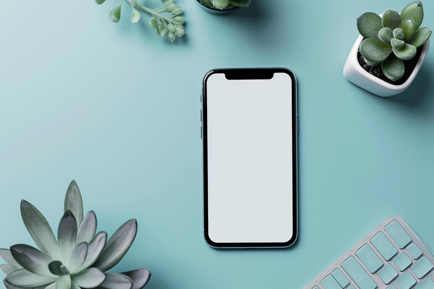 Mobile Phone Mockup Screen for Sleek Tech Design photo