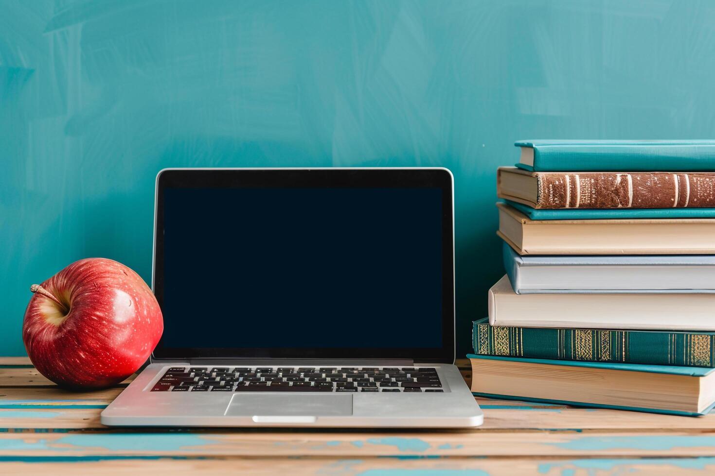 Laptop Mockup with Scholarly   for E Learning Content photo
