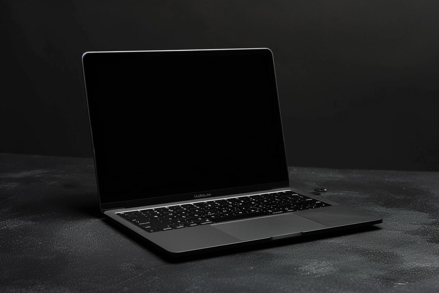 Laptop Mockup with Financial Background Suitable for Banking Promotions photo