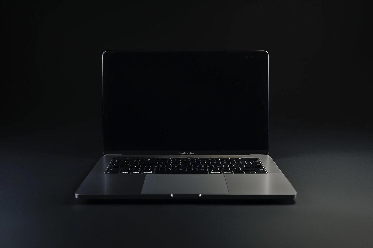 Laptop Mockup with Financial Background Suitable for Finance Promotions photo