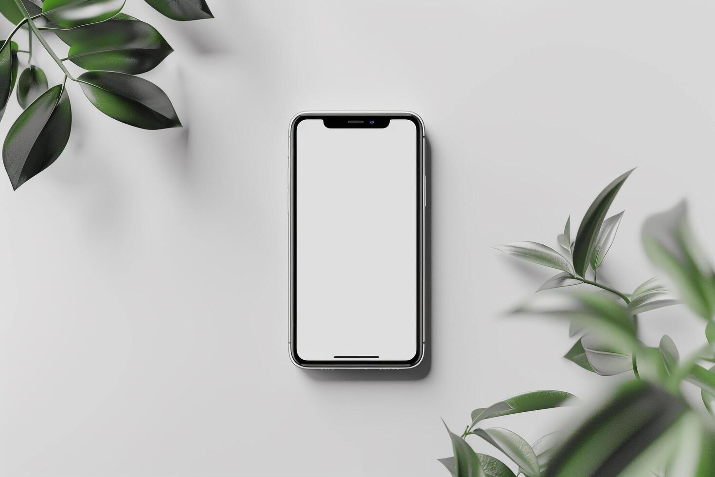 Mobile Phone Mockup Screen with   Display Background photo