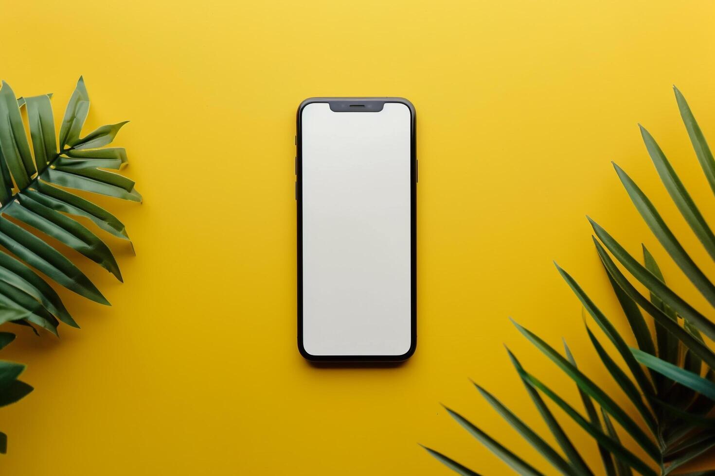 Mobile Device Mockup Screen in a high tech digital photo