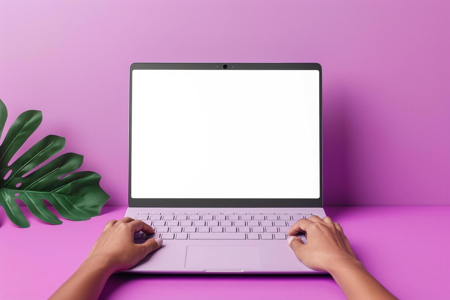 Laptop Mockup with a Social Networking Background for Engaging Media Enthusiasts photo