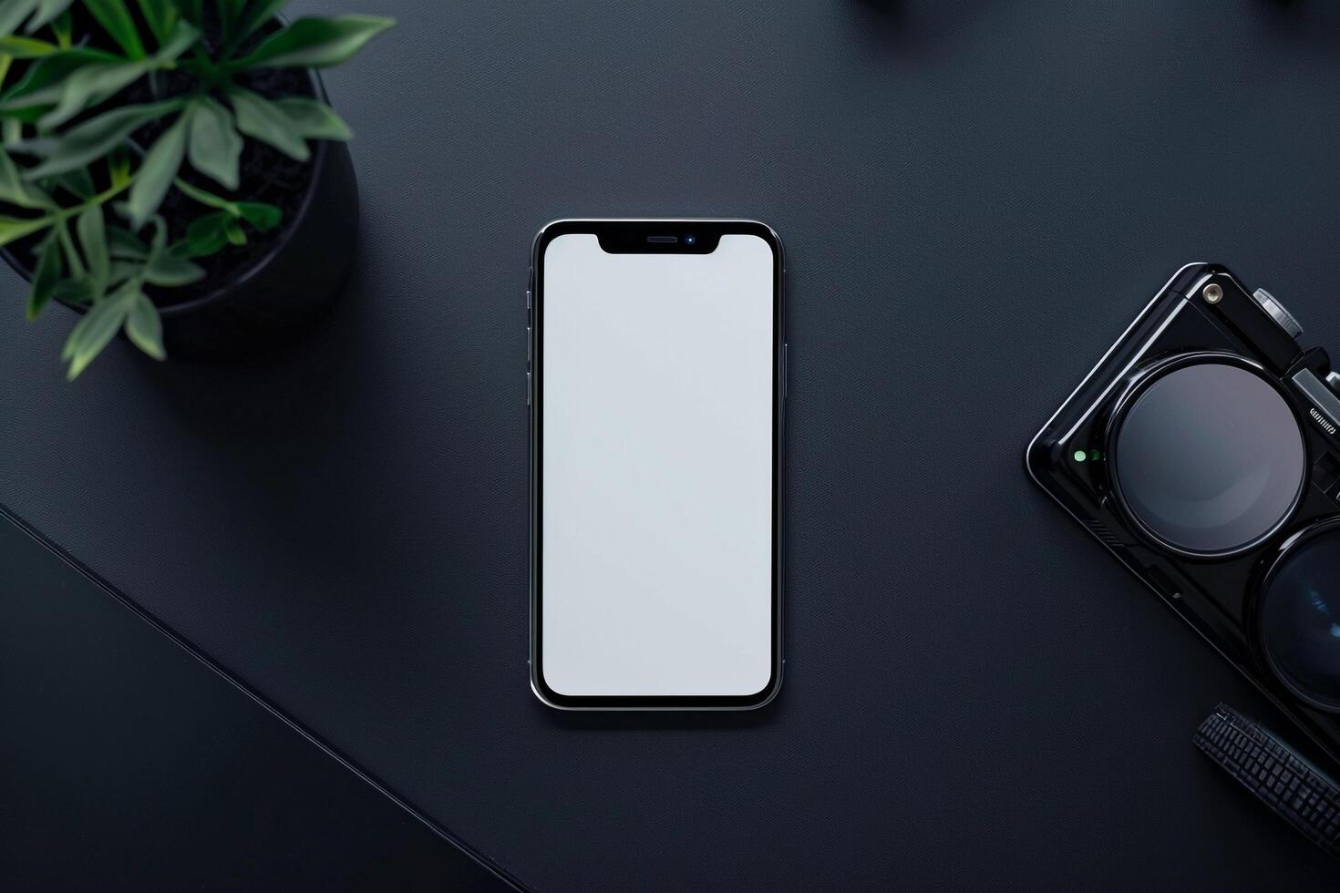 Mobile Phone Screen Mockup for Tech and Media Display photo