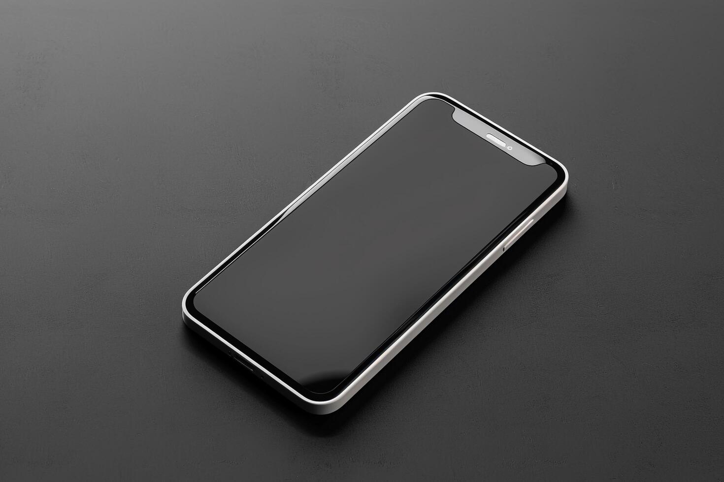 Mobile Phone Mockup Screen Showcased with a Neutral Background Ideal for Presentations and Marketing Materials photo